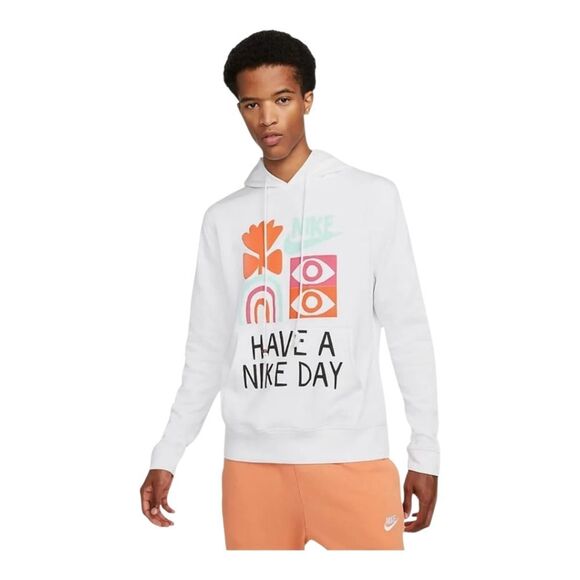 Nike Have A Nike Day French Terry Pullover Hoodie DQ4171-100 White Men's Size's - Picture 5 of 8